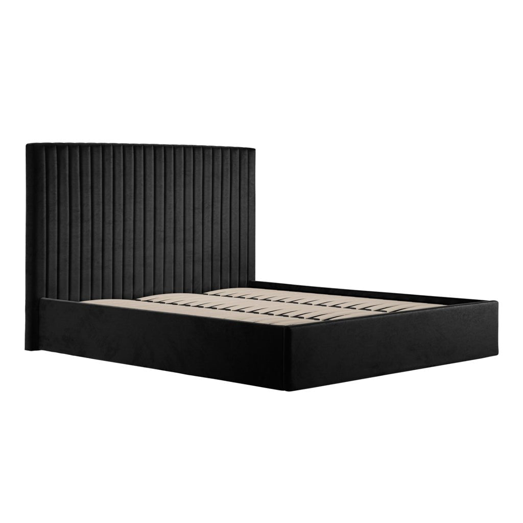 Soho Nordic Black Tall Ottoman Super King Size Bed - Skandi London