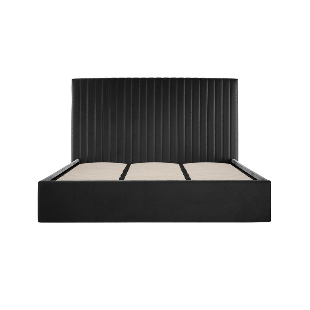 Soho Nordic Black Tall Ottoman Super King Size Bed - Skandi London