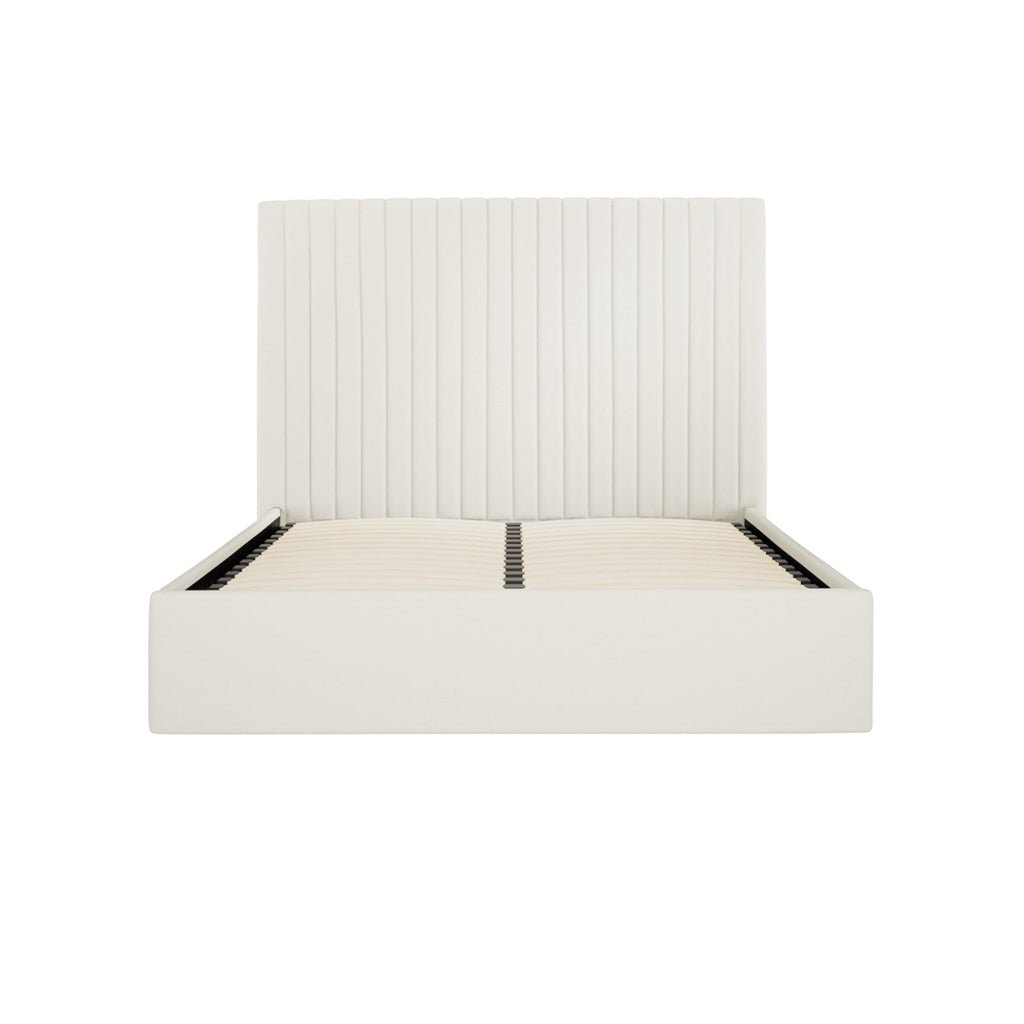 Soho Nordic Milk Tall Ottoman King Size Bed - Skandi London