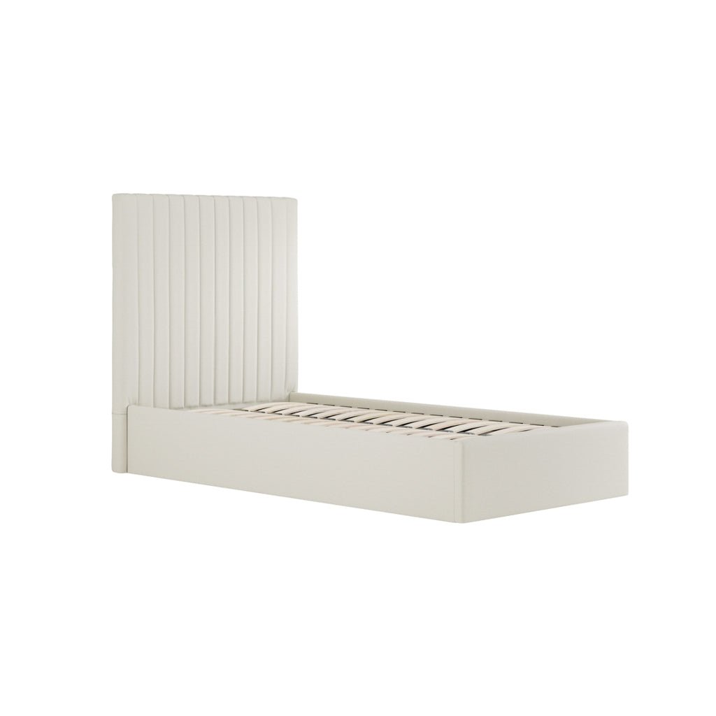 Soho Nordic Milk Tall Ottoman Single Bed - Skandi London
