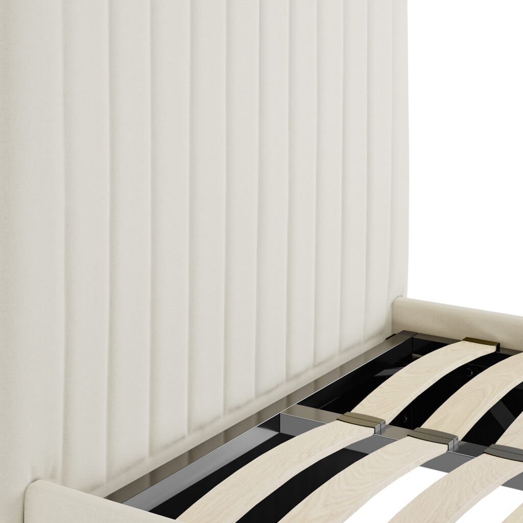 Soho Nordic Milk Tall Ottoman Single Bed - Skandi London