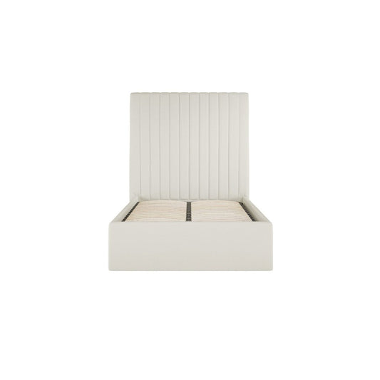 Soho Nordic Milk Tall Ottoman Single Bed - Skandi London