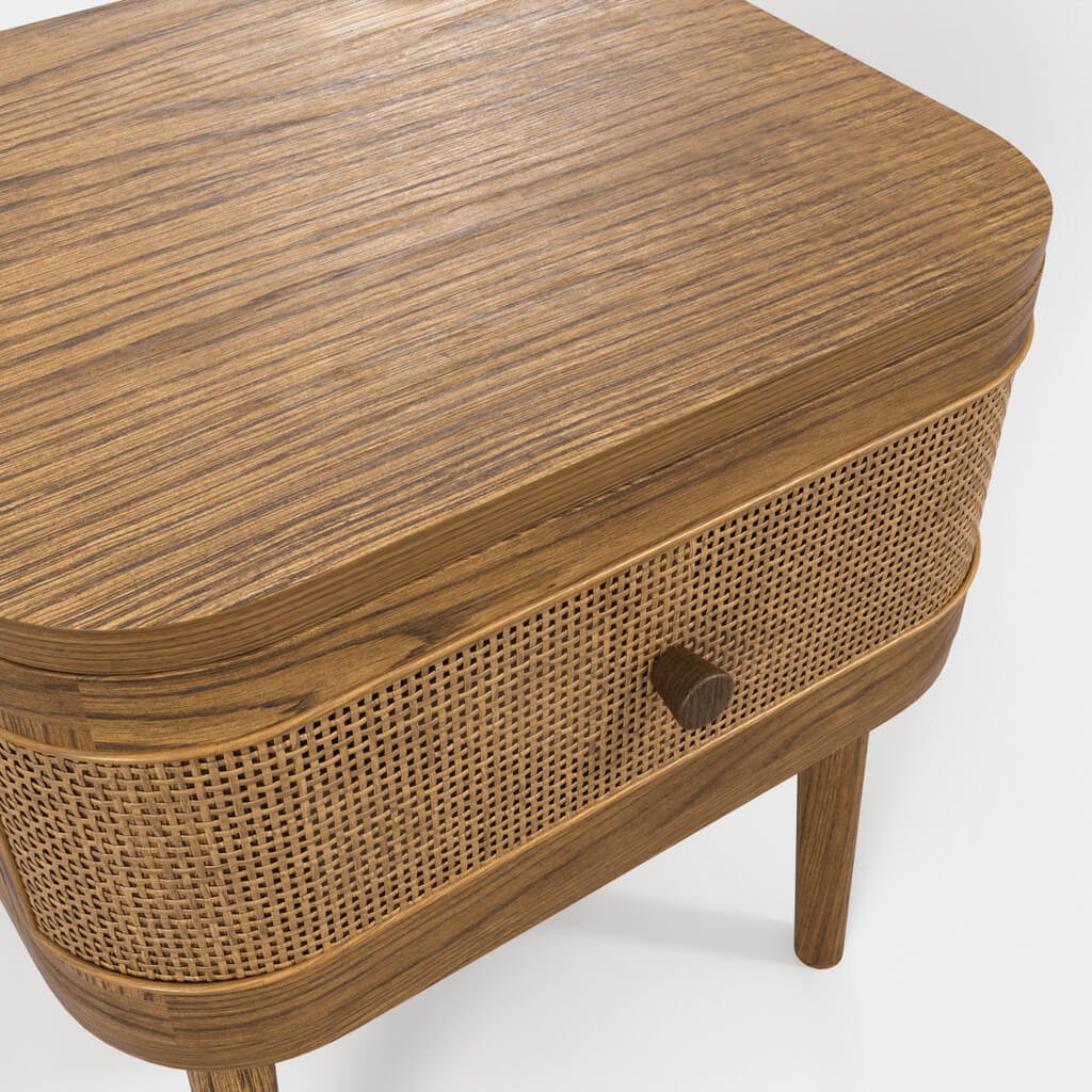 Hygge Smoked Bedside Cabinet - Skandi London