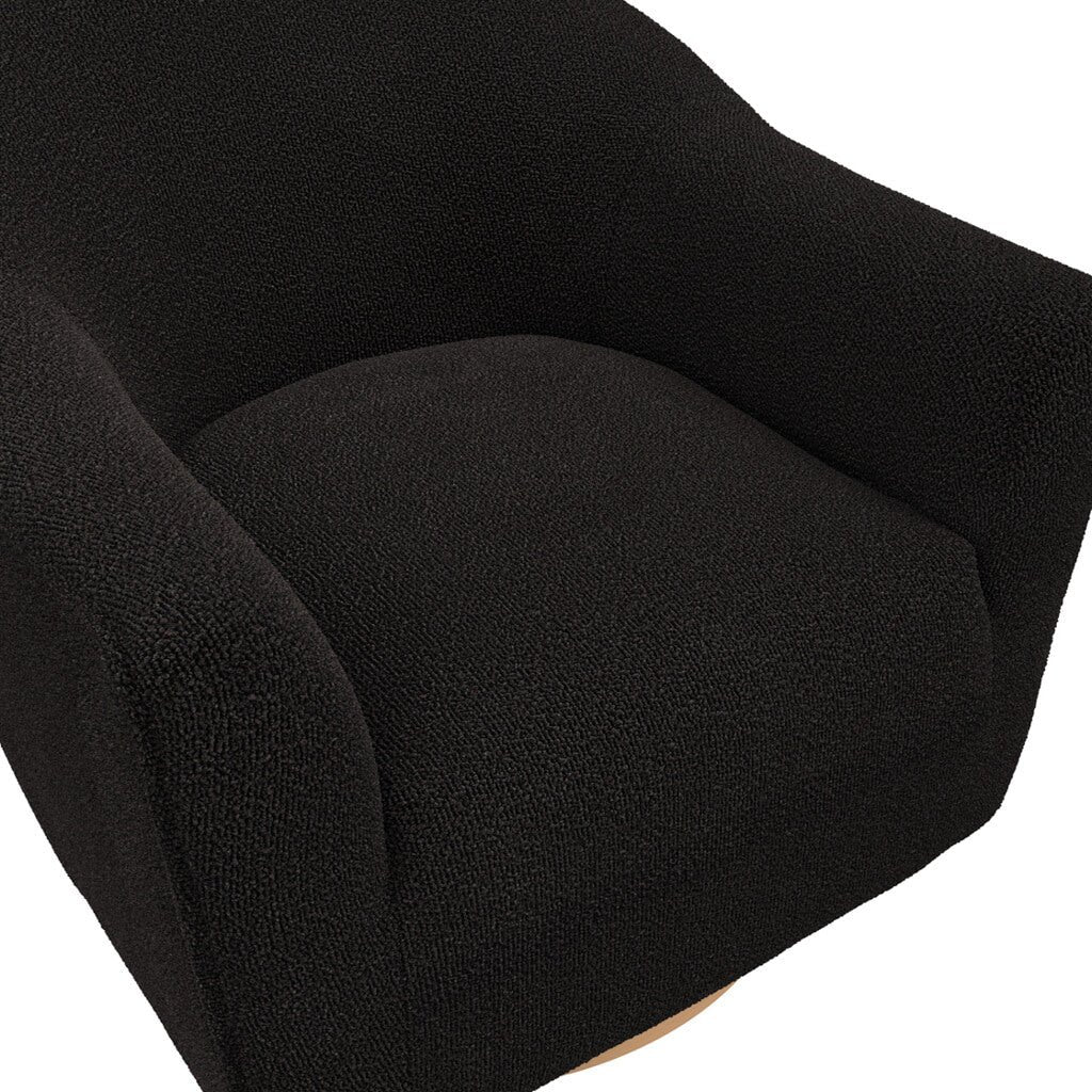 Soho Nordic Black & Natural Swivel Chair - Skandi London