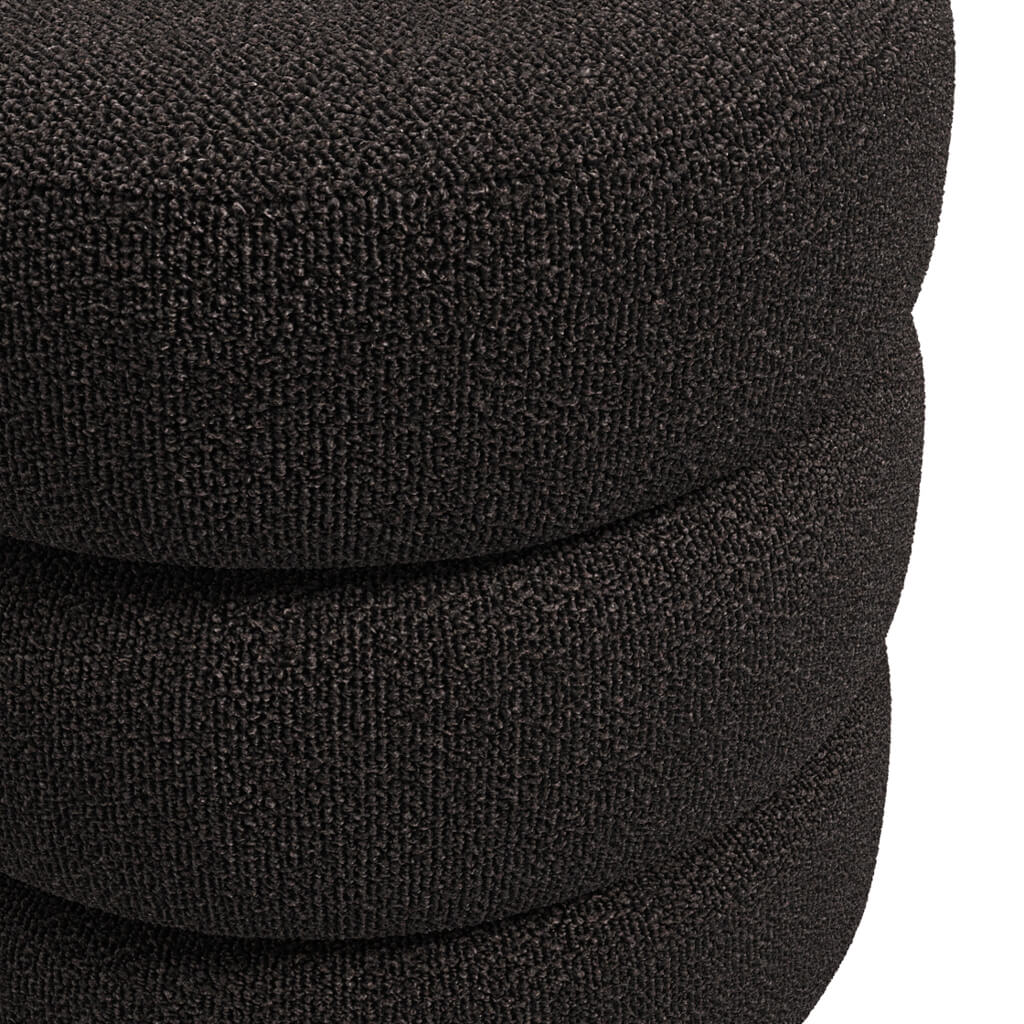 Nova Black & Black Pouffe - Skandi London