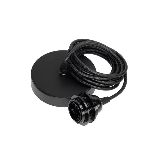 Ceiling Light Fitting - Single - Black