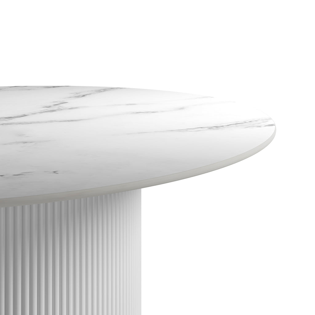 Nova Stone & White Dining Table - Skandi London