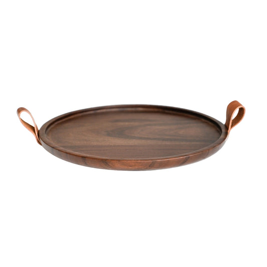 Ebeltoft Walnut Wooden Candle Plate - Skandi London