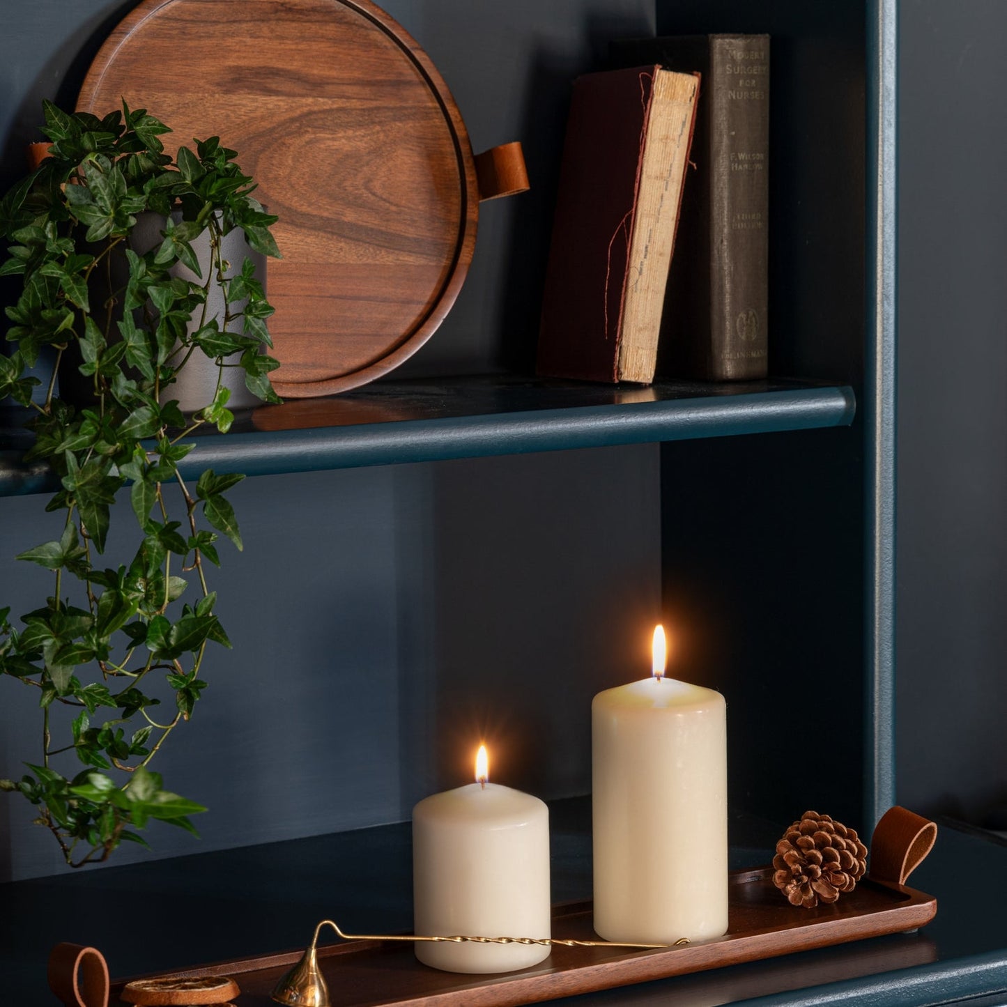 Ebeltoft Walnut Wooden Candle Plate - Skandi London