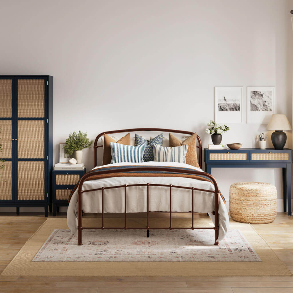 Soho Nordic Copper Double Bed - Skandi London