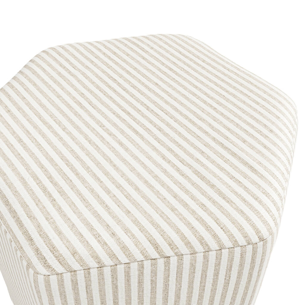 Hygge Grey Thin Stripe Stool - Skandi London