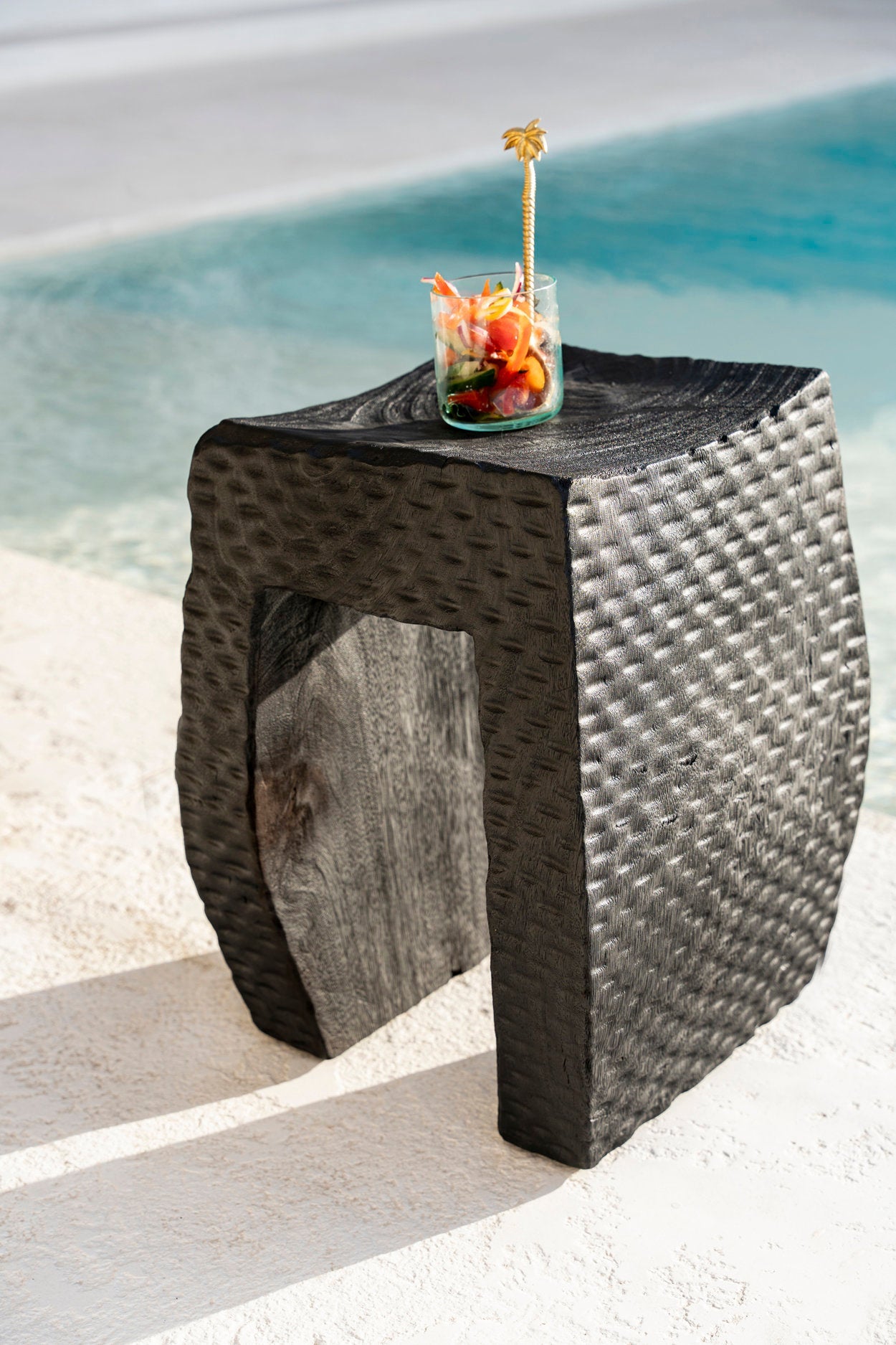 The Montano Stool Table  - Black