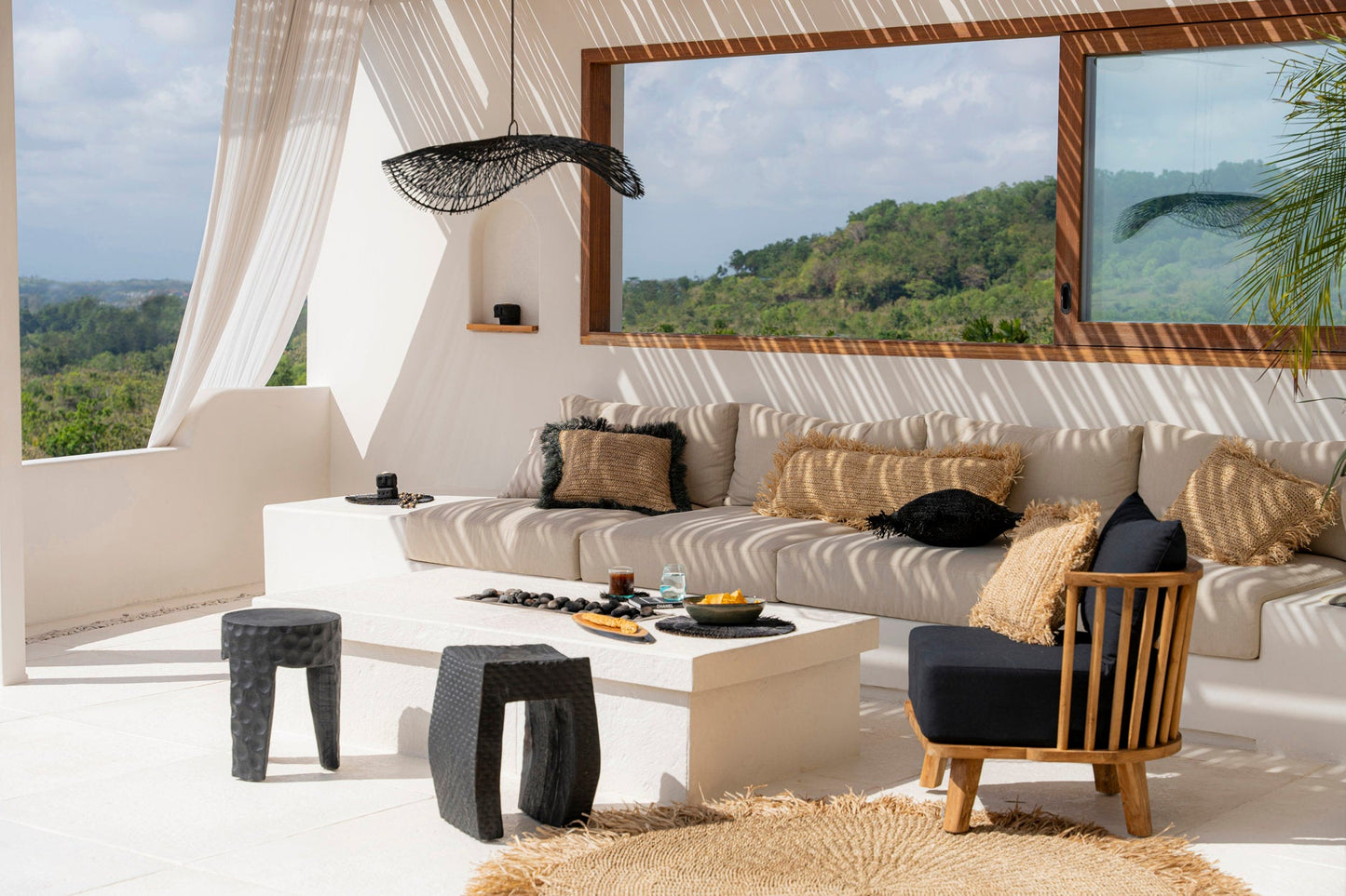 The Montano Stool Table  - Black