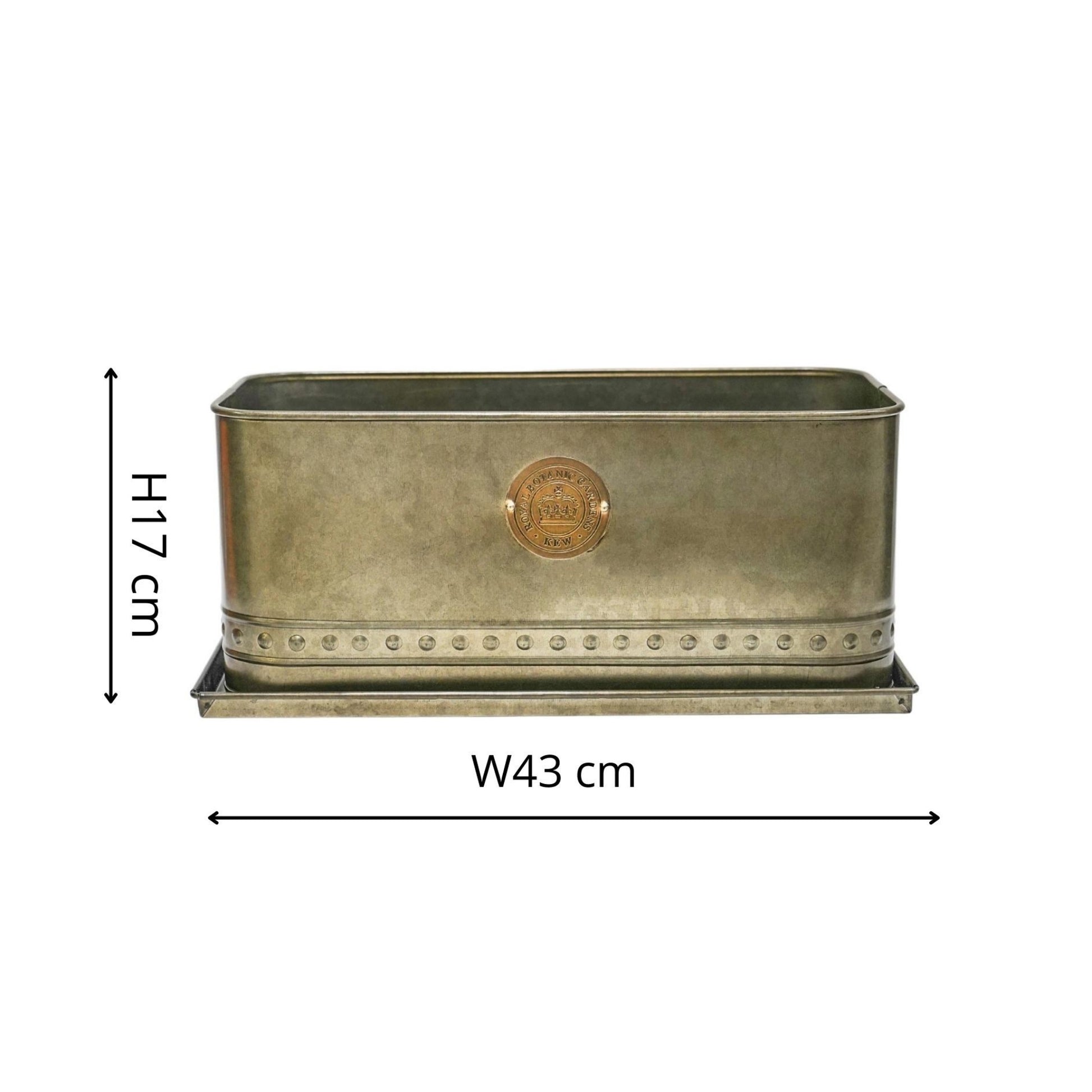 Skandi London Luxe Outdoor Trough in Brass - Medium - Skandi London