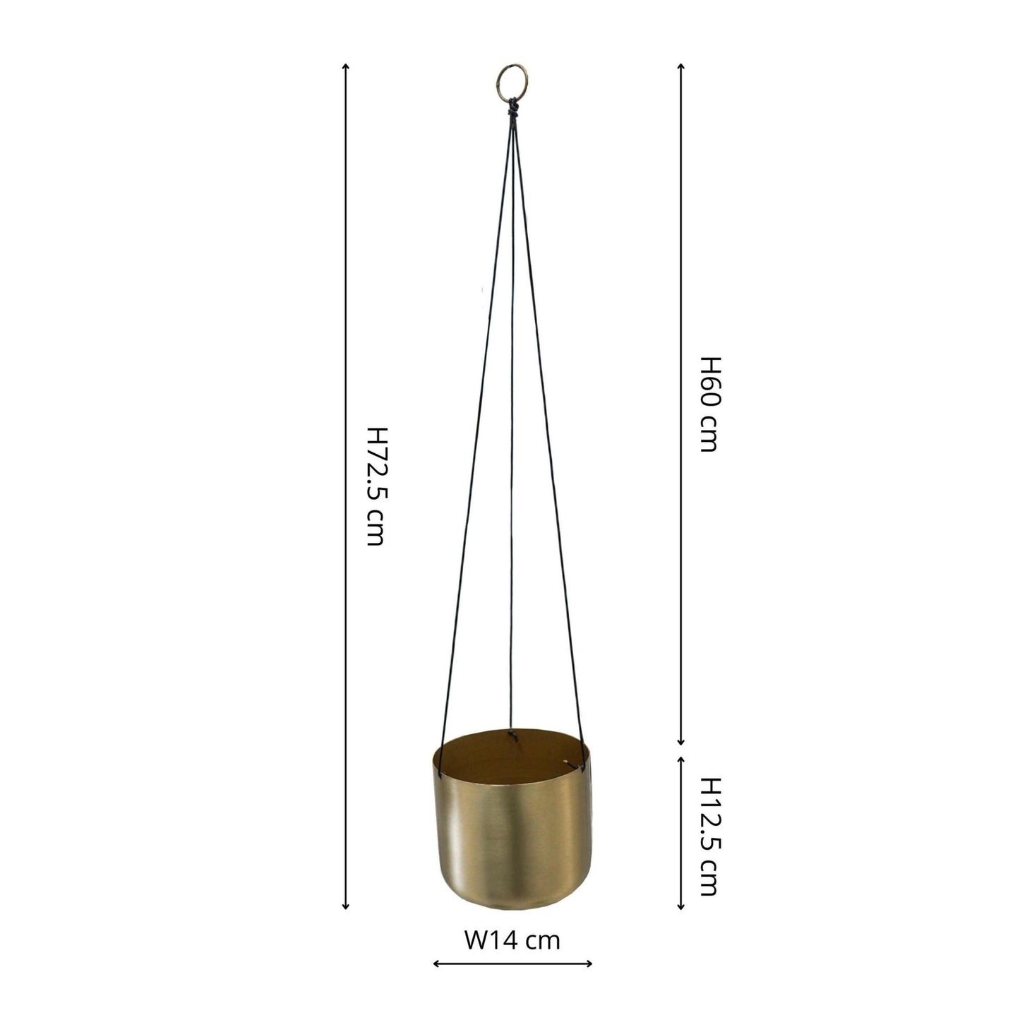 Skandi London Hanging Planter in Brass - Small - Skandi London