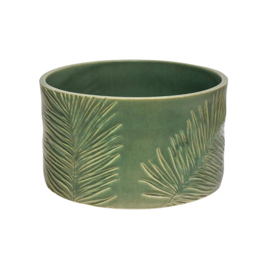 Skandi London Leaf Etched Bowl in Olive - Skandi London