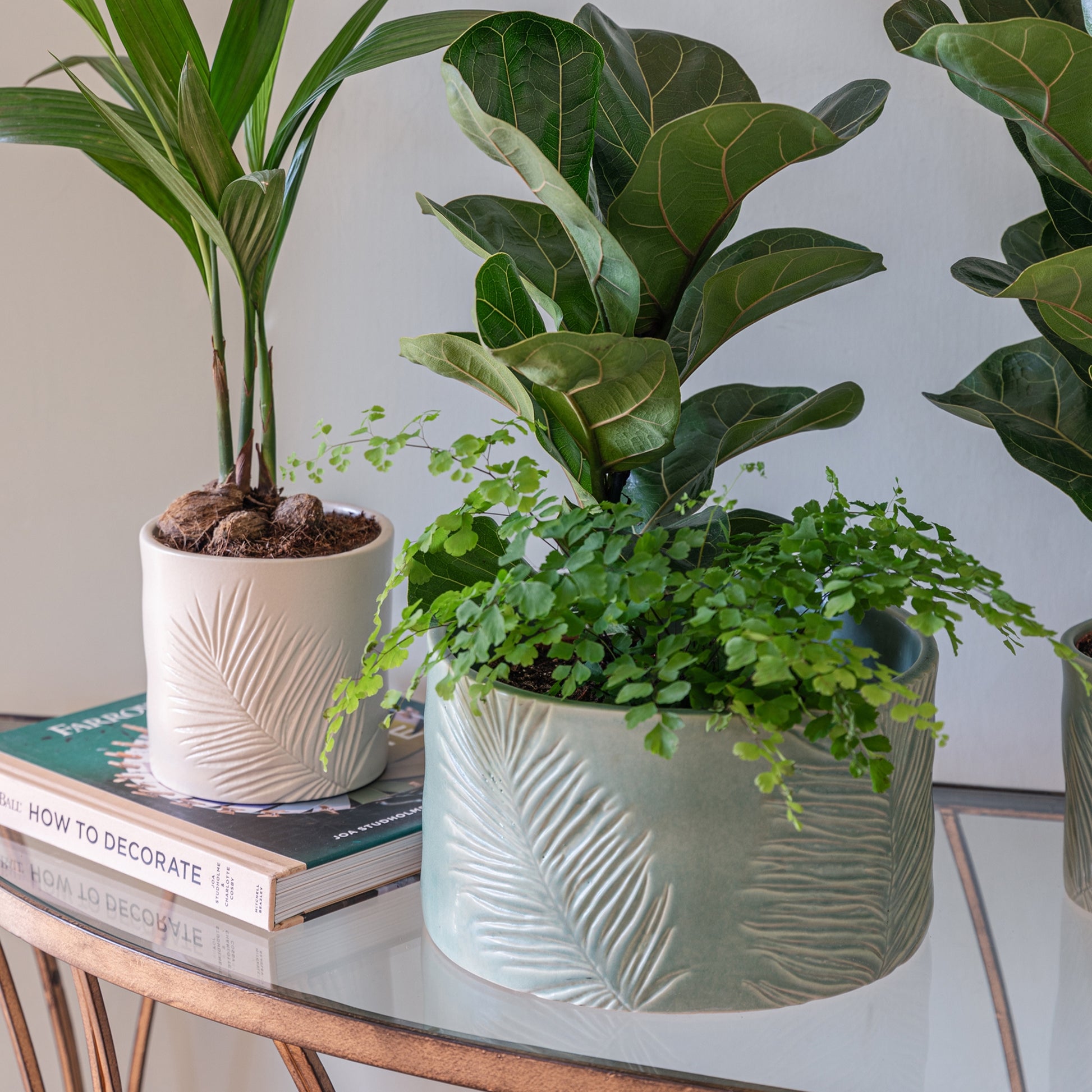 Skandi London Leaf Etched Bowl in Olive - Skandi London
