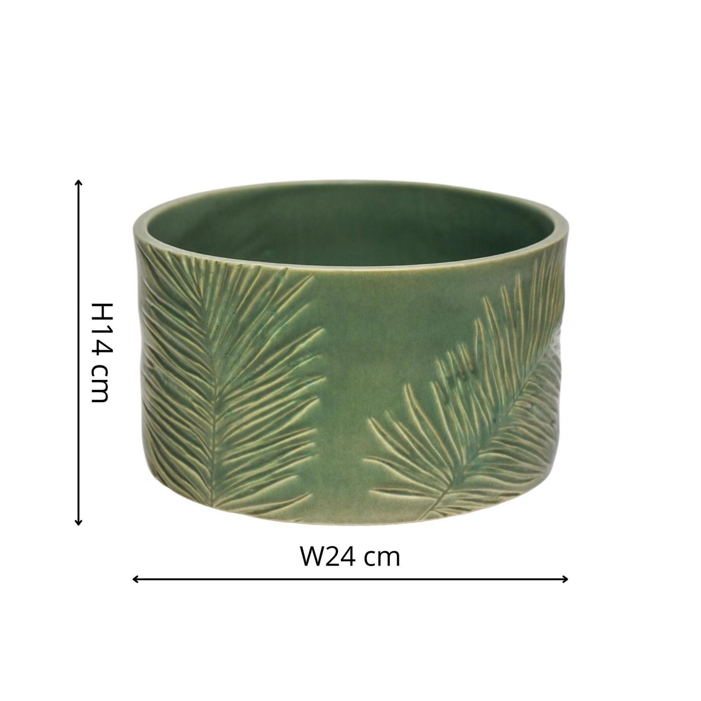 Skandi London Leaf Etched Bowl in Olive - Skandi London