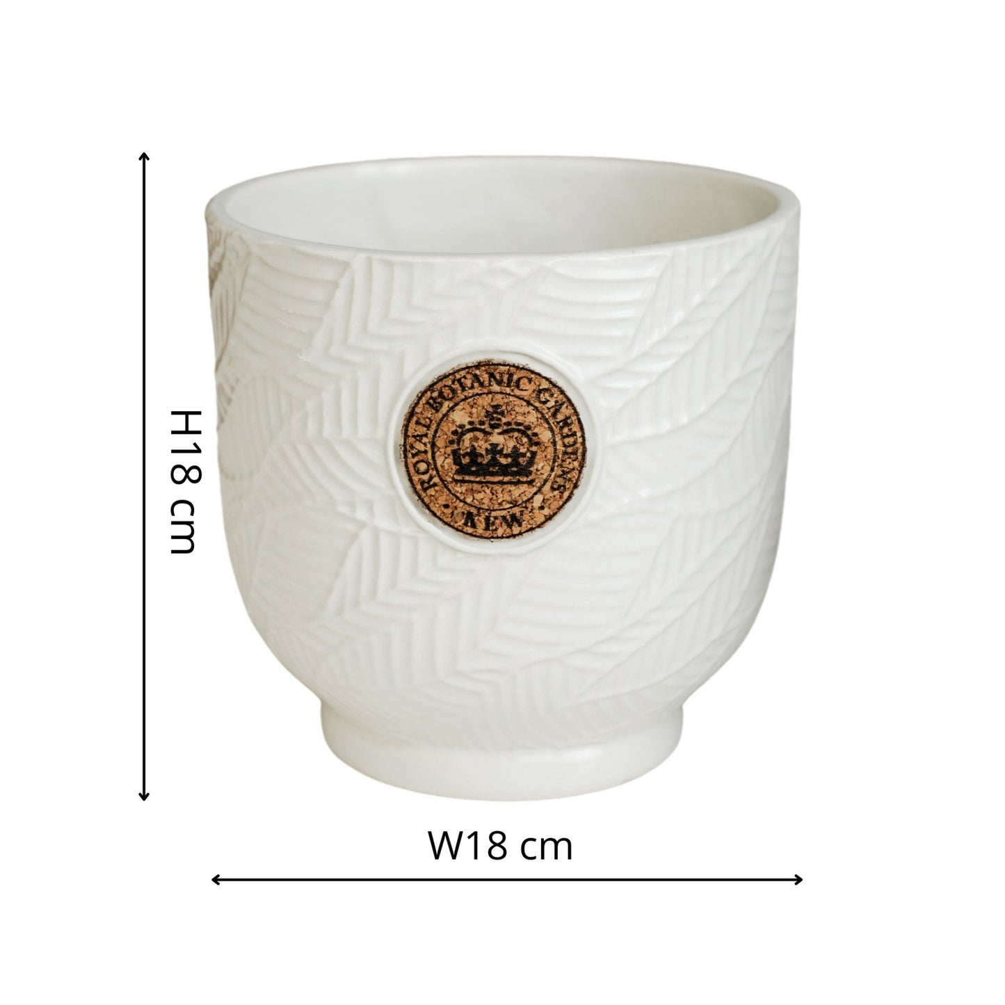 Skandi London Cork Emblem Earthy Planter in Eggshell - Medium - Skandi London