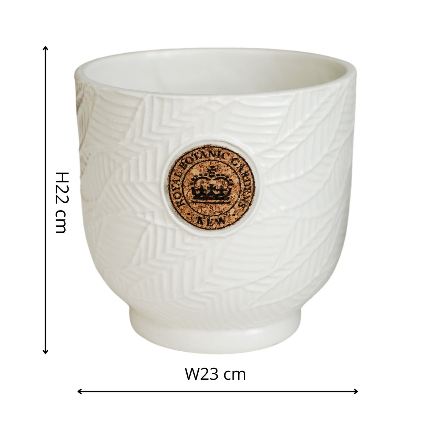 Skandi London Cork Emblem Earthy Planter in Eggshell - Large - Skandi London