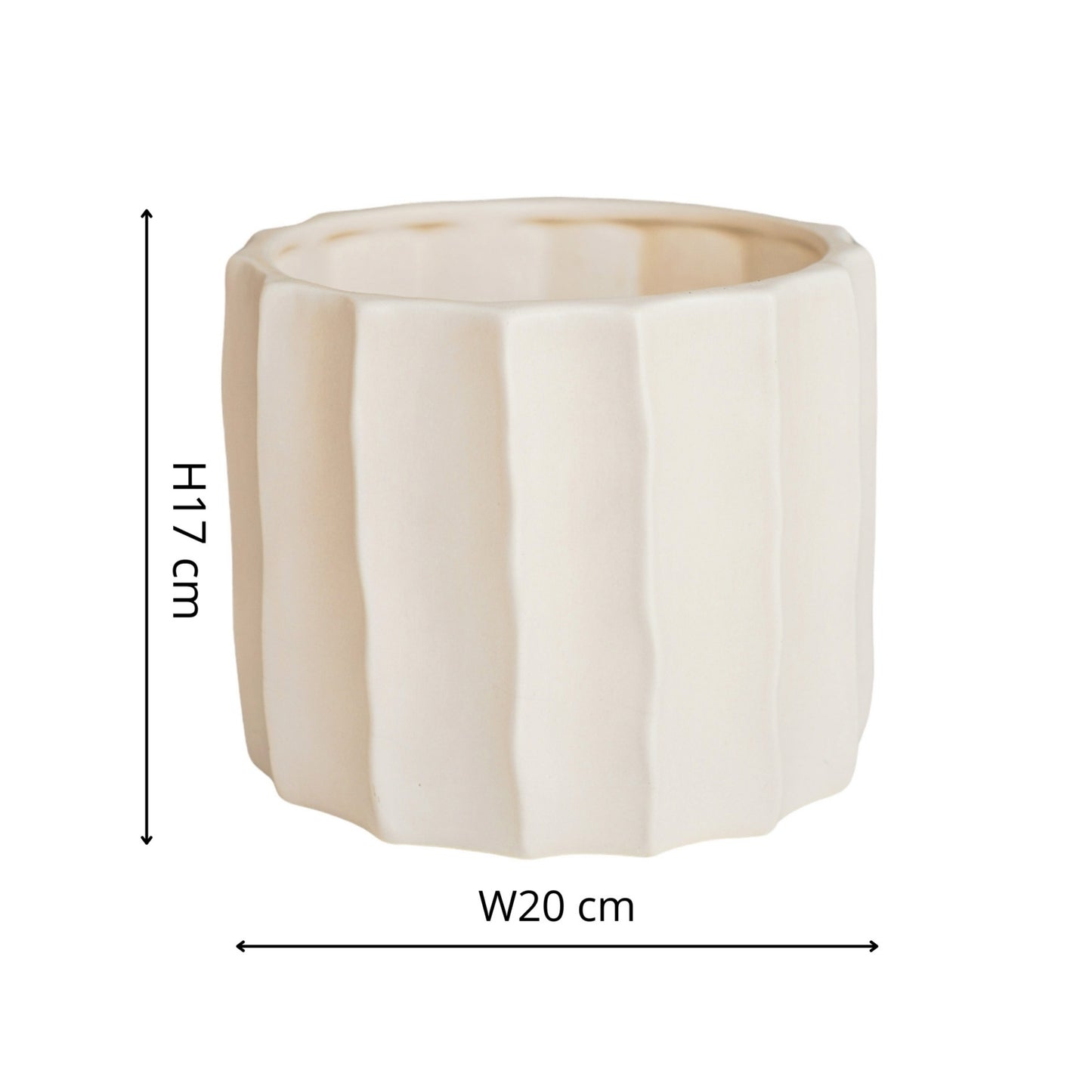 Skandi London Natural Flow Planter in Bone - Medium - Skandi London