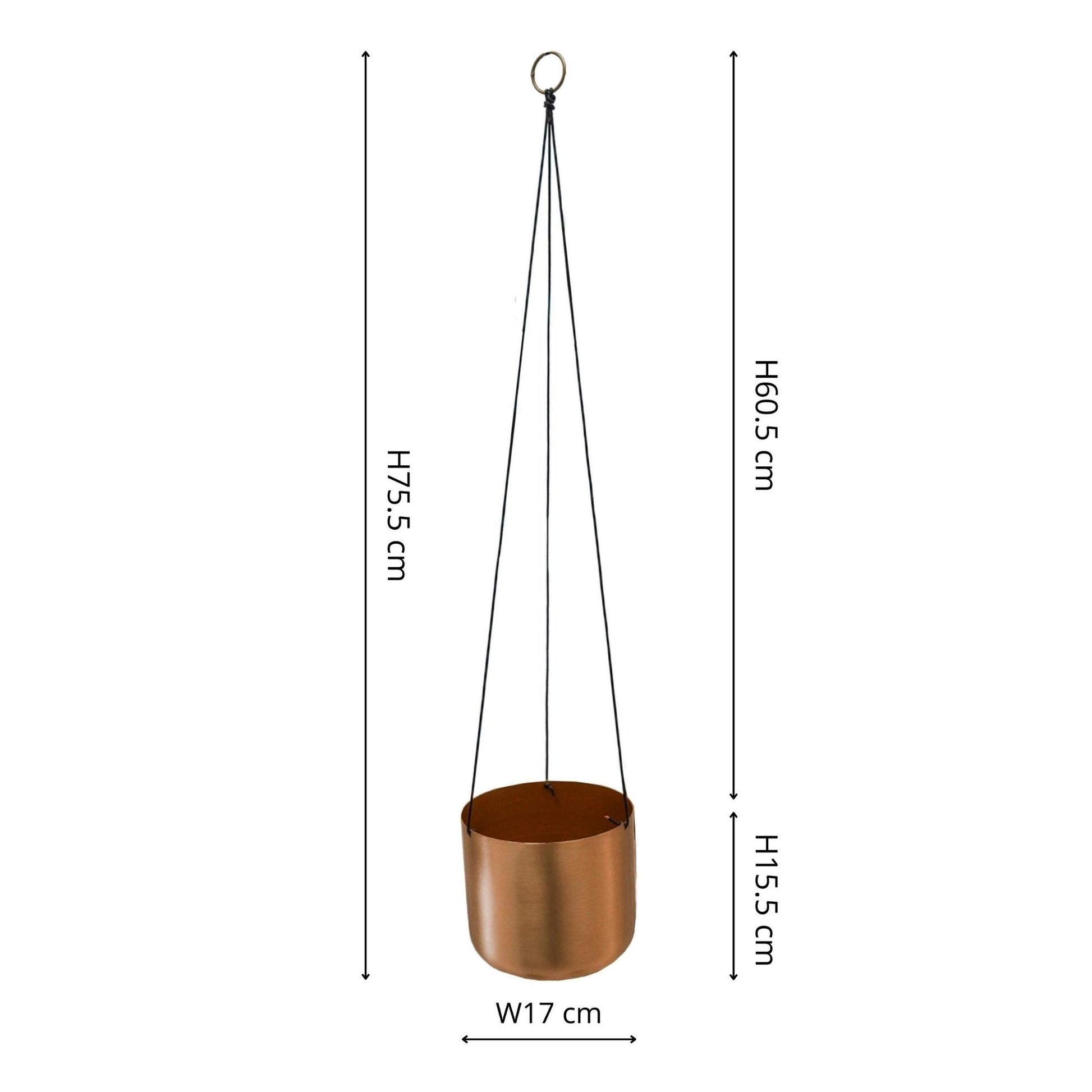 Skandi London Hanging Planter in Copper - Large - Skandi London