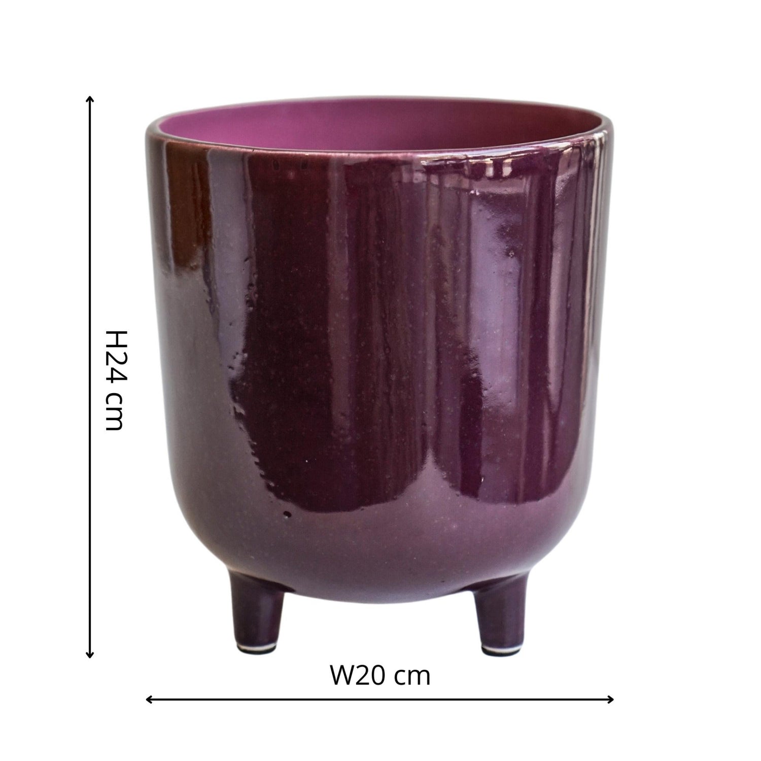 Alfta Mulberry Speckled Planter Medium - Medium - Skandi London