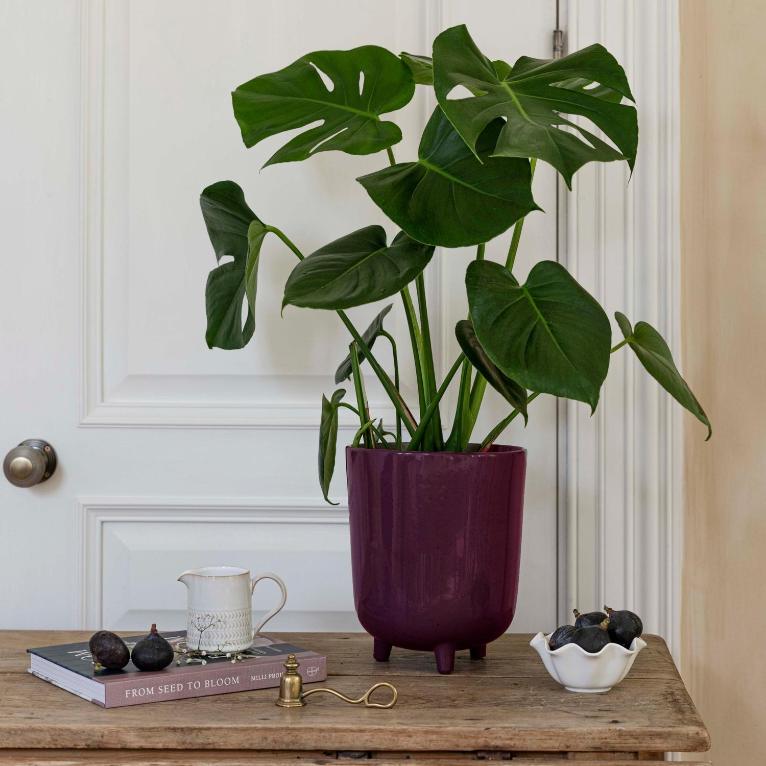 Alfta Mulberry Speckled Planter Medium - Medium - Skandi London