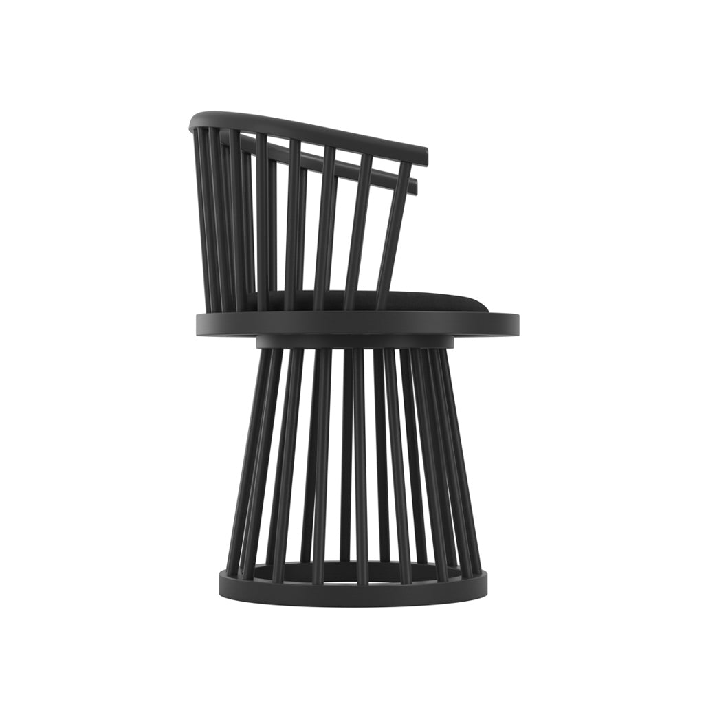 Nova Black & Black Dining Chair - Skandi London