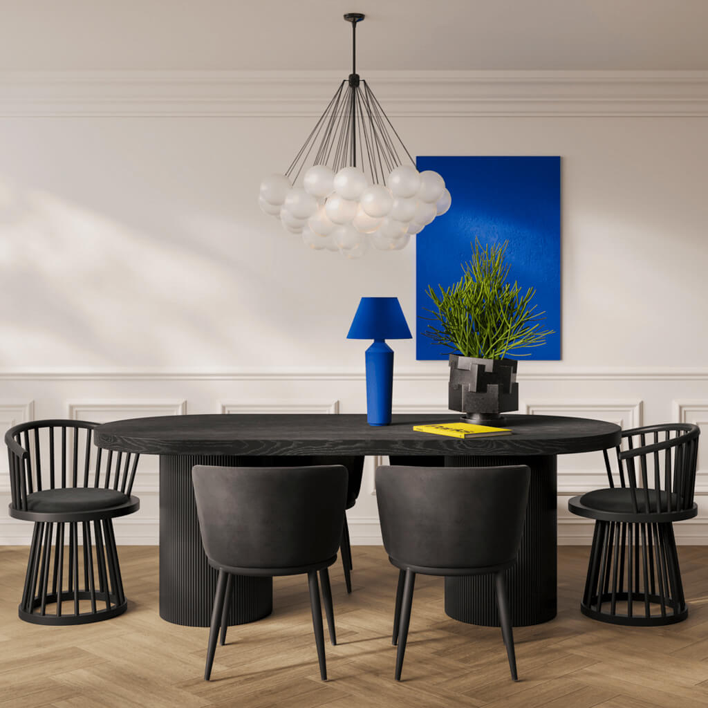 Nova Black & Black Dining Chair - Skandi London