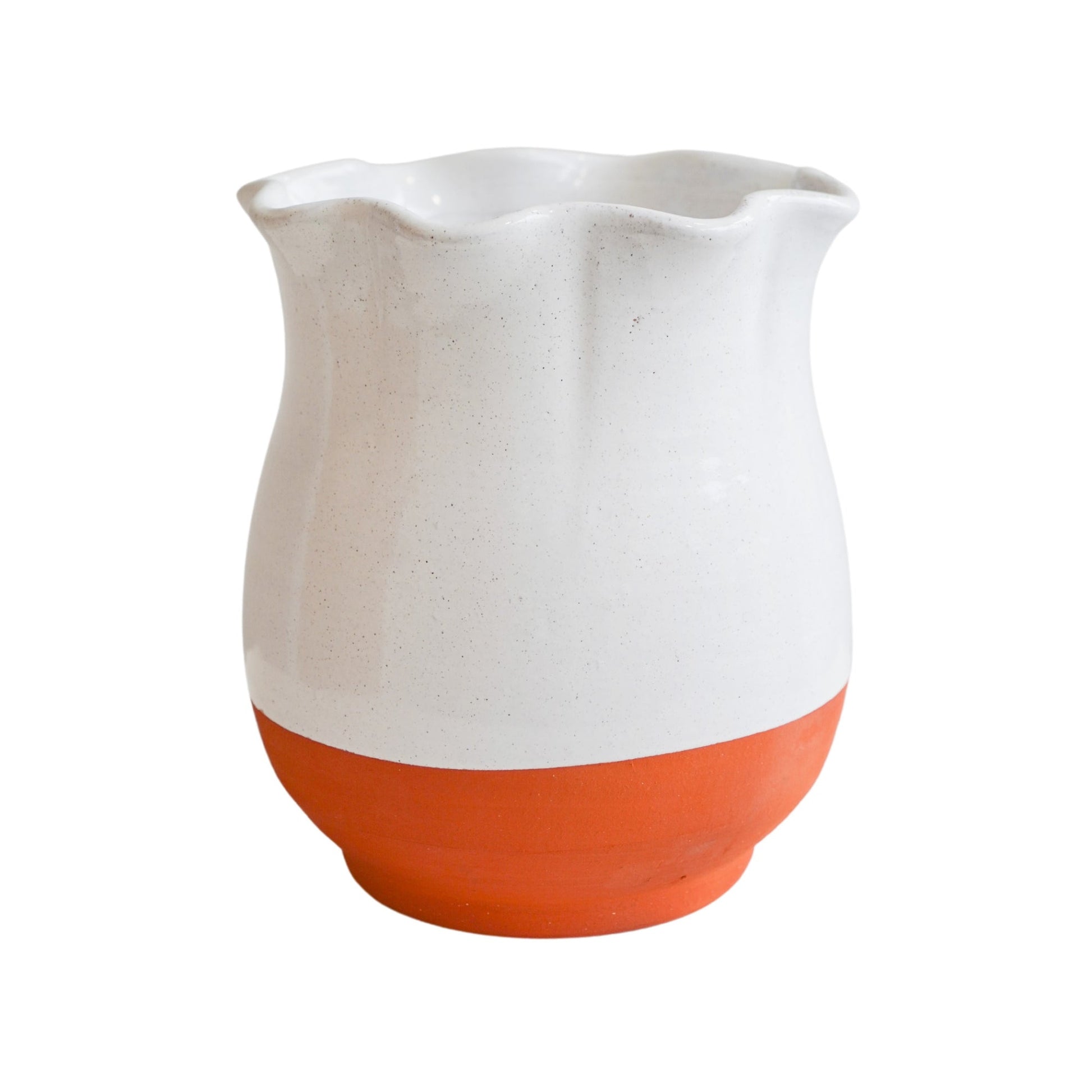 Moreton Ivory Scalloped Vase H30cm - Skandi London