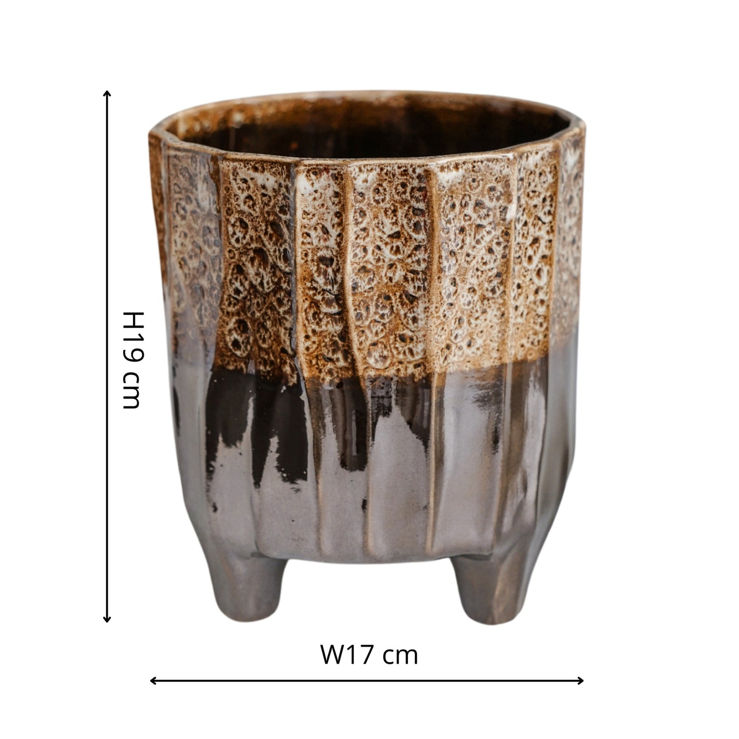 Aalesund Dark 3 Leg Planter - Skandi London