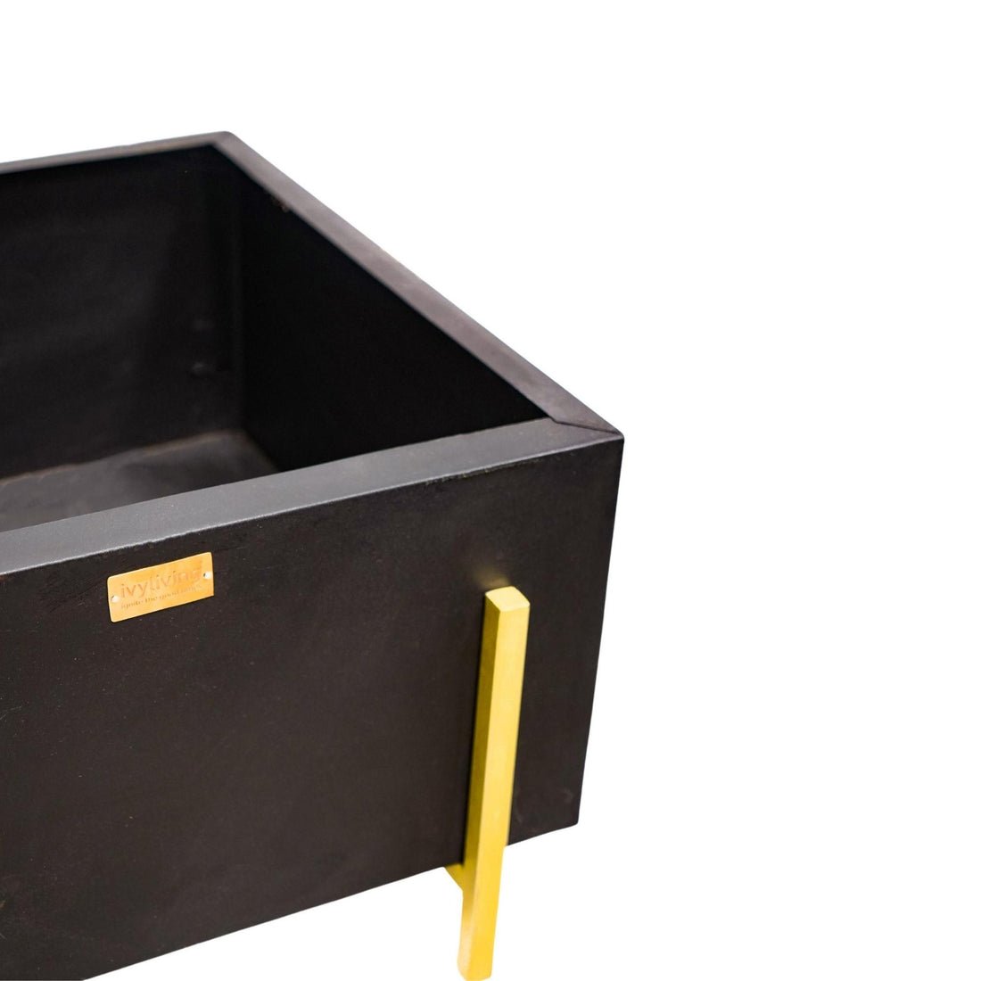 Outdoor Verner Fire Pit in Matt Black/Antique Gold - Skandi London