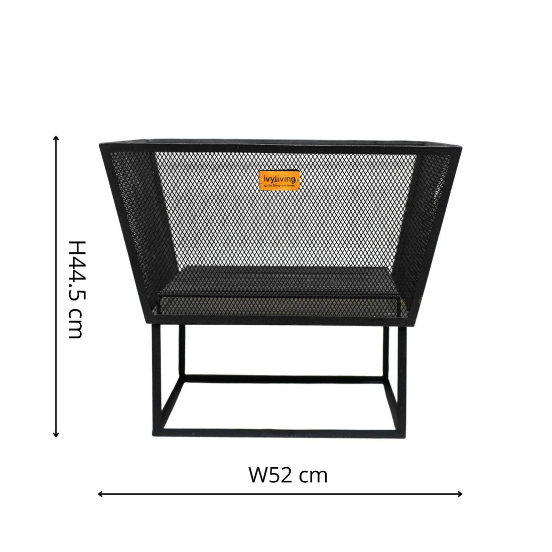 Outdoor Von Fire Pit Black Iron - Skandi London