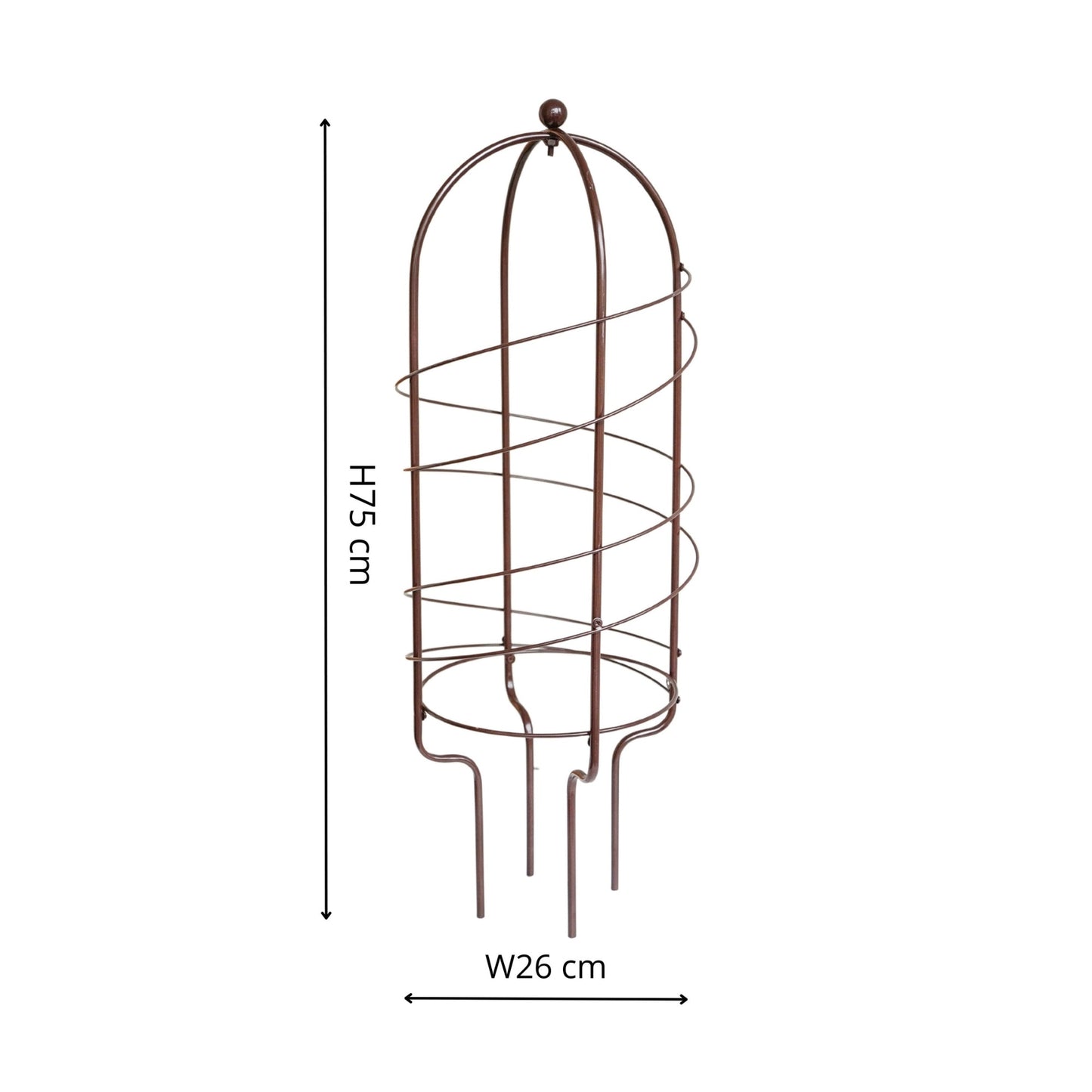 Outdoor Pot Plant Support Bronze H75cm D26cm - Skandi London