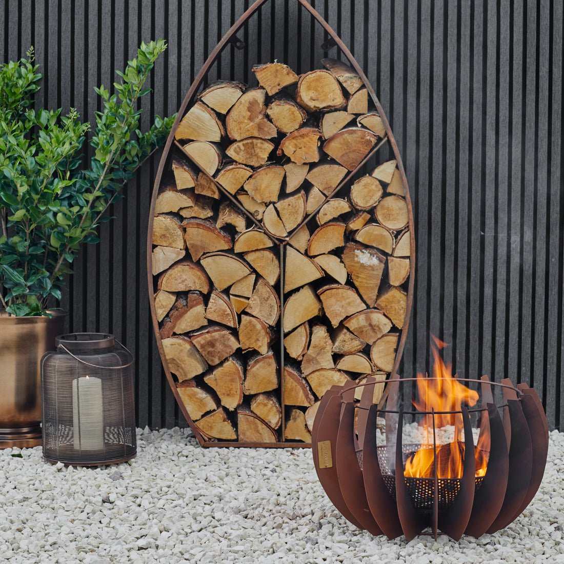 Outdoor Skandi London Fire Pit in Rust - Skandi London