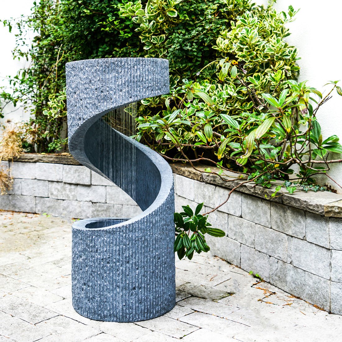 Skandi London Outdoor Spiral Water Feature Cement - Skandi London