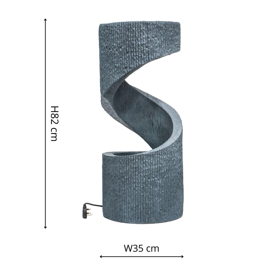 Skandi London Outdoor Spiral Water Feature Cement - Skandi London