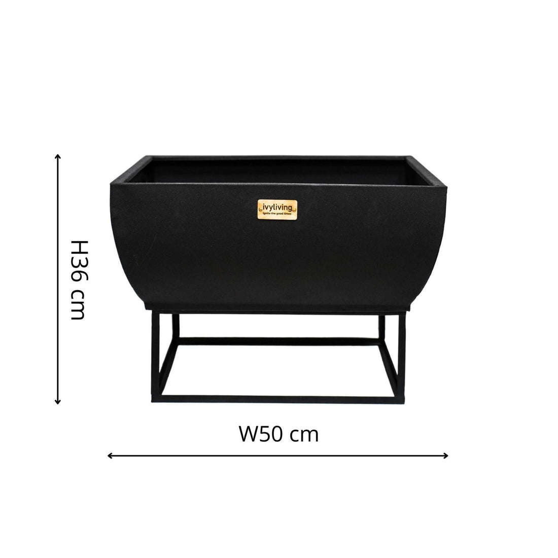 Outdoor Vigga Fire Pit Black Iron - Skandi London