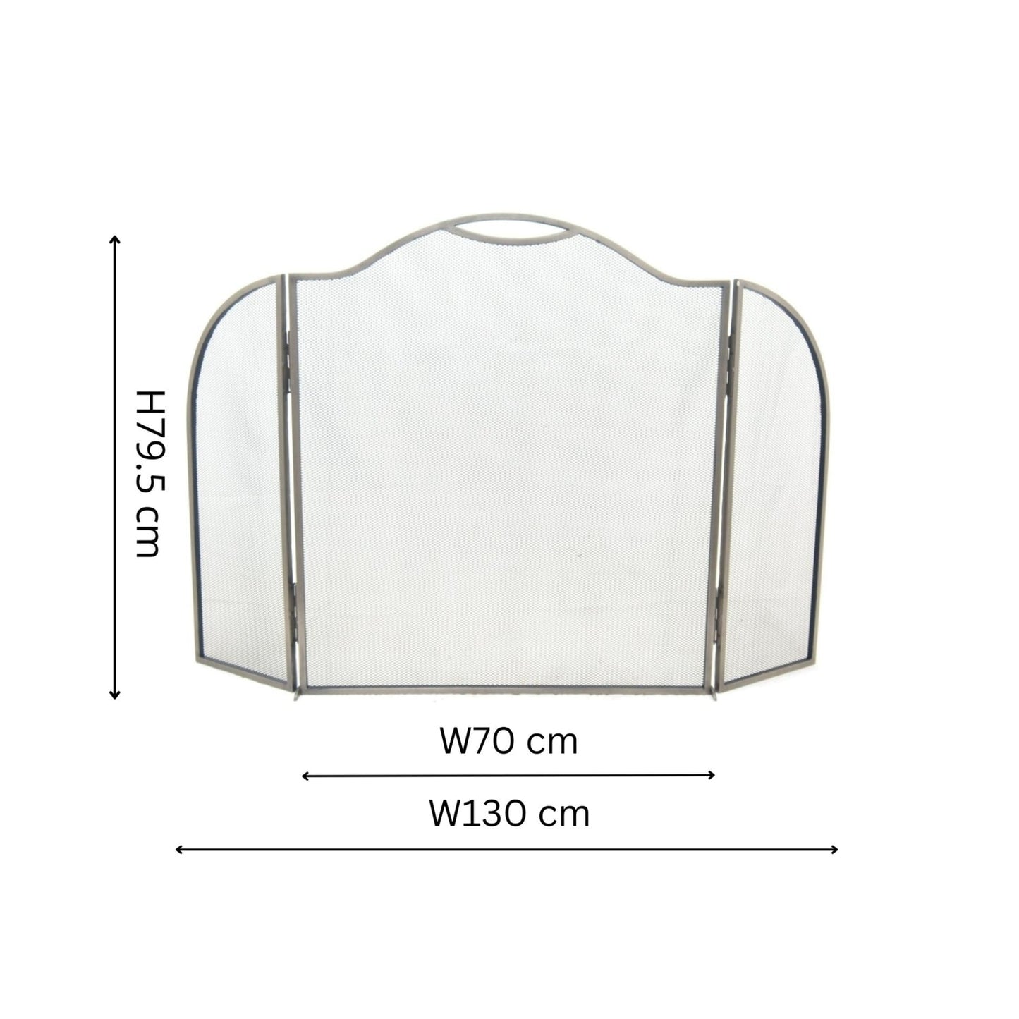 Grina Pewter Curved Surround Fire Screen - Skandi London