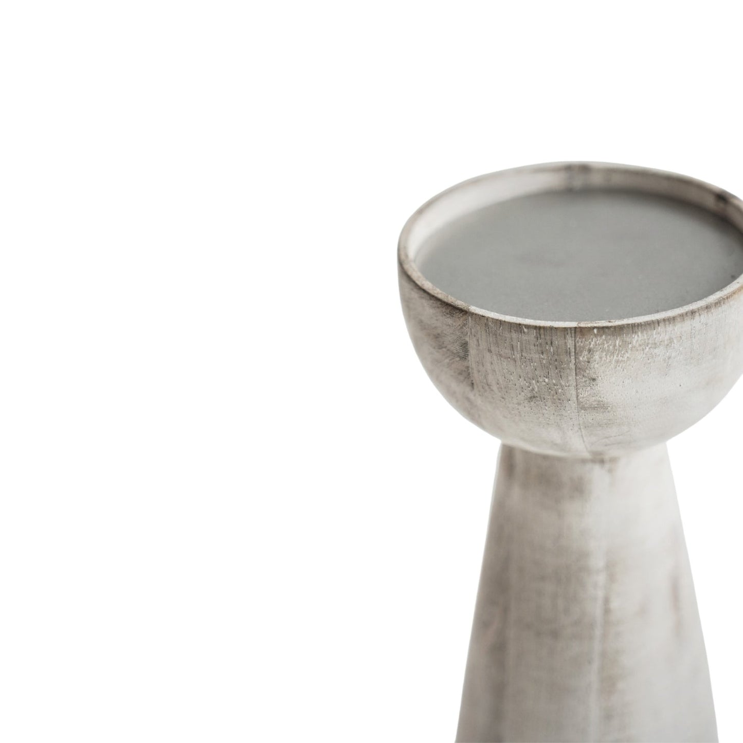 Esbjerg White Wash Wooden Candle Holders 2 Pack - Skandi London