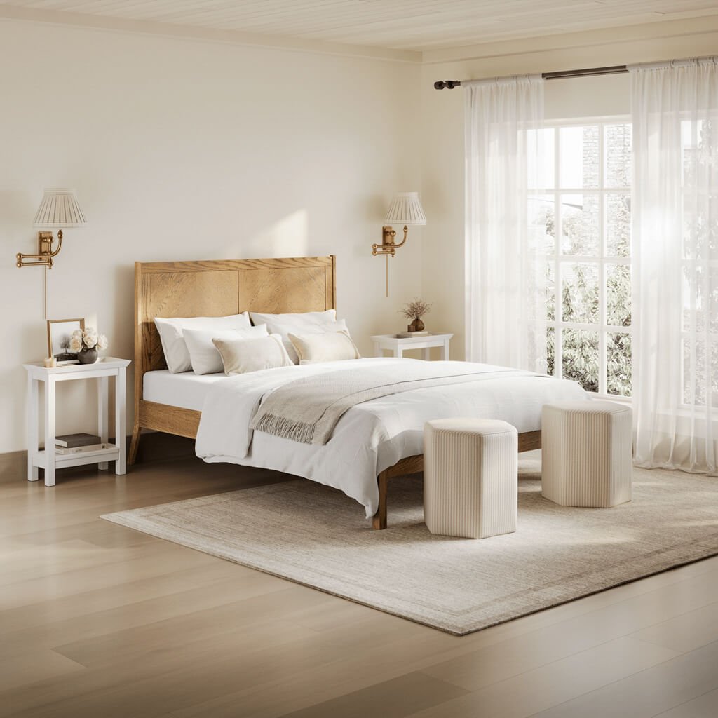 Hygge Smoked Double Bed - Skandi London