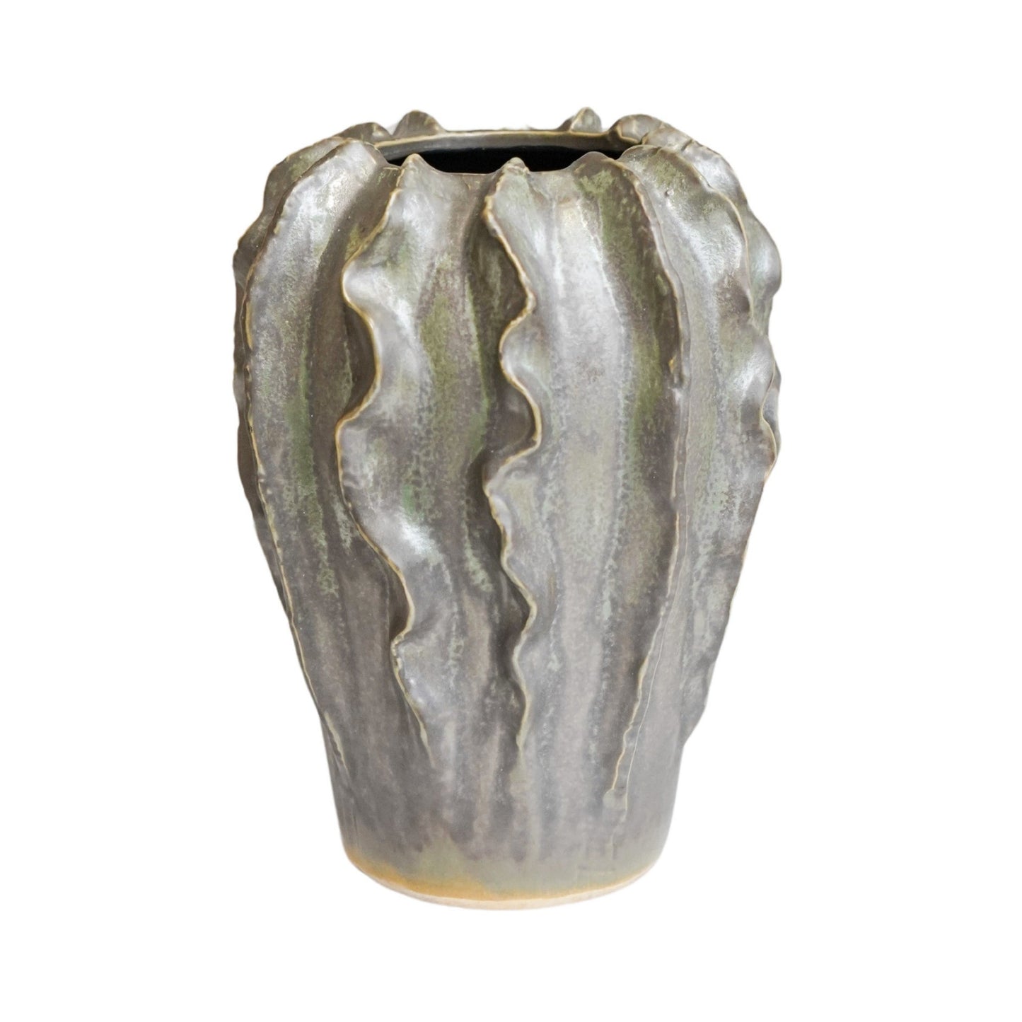 Scarlet Coral Reef Green Vase H24cm D18cm - Skandi London