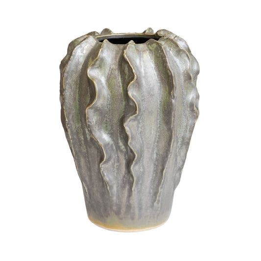 Scarlet Coral Reef Green Vase H24cm D18cm - Skandi London