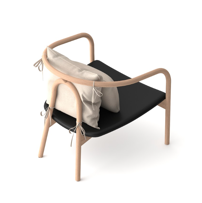 Ikigae Solid Oak Lounge Chair