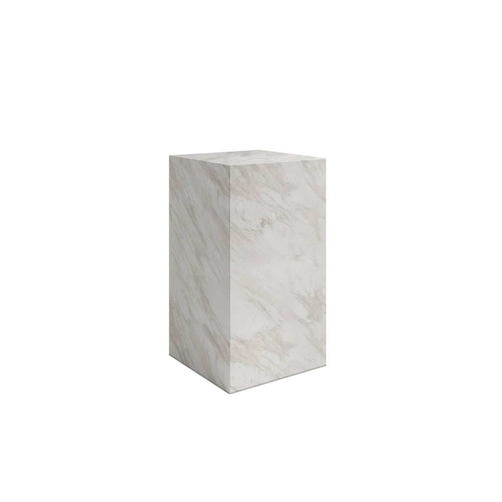 Atelier Marmor White Marble Small Pedestal - Skandi London