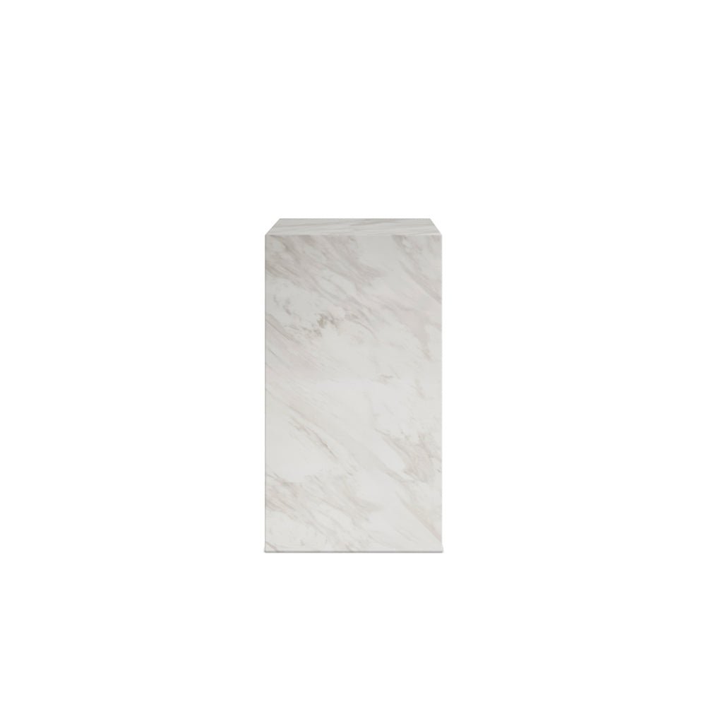 Atelier Marmor White Marble Small Pedestal - Skandi London