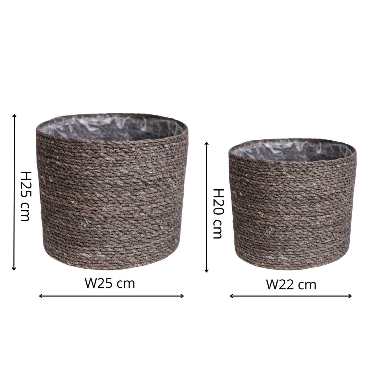 Aarhus Slate Basket Set of 2 - Skandi London