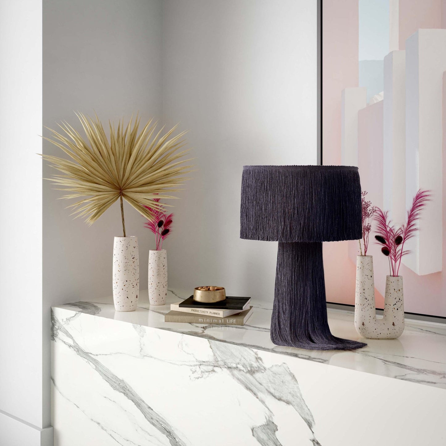 Atolla Black Tassel Table Lamp - Skandi London