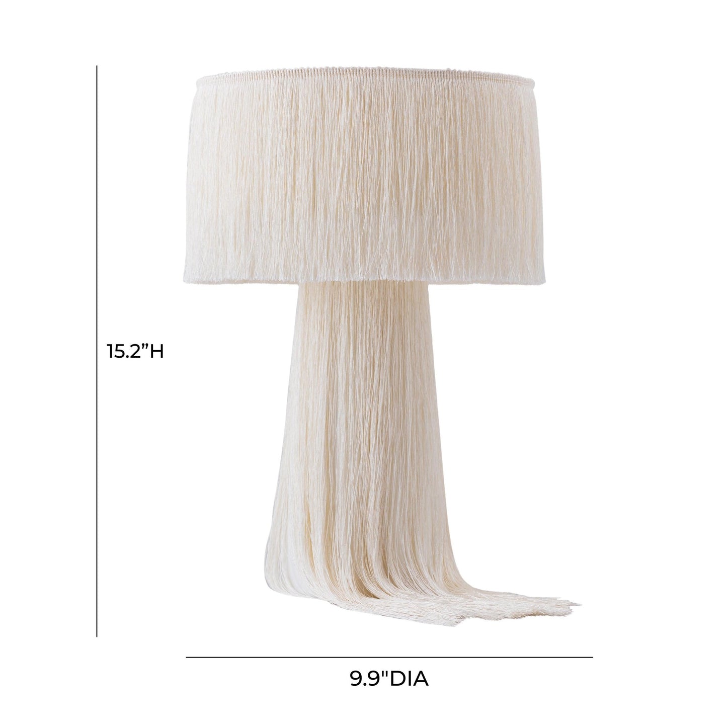 Atolla Cream Tassel Table Lamp - Skandi London